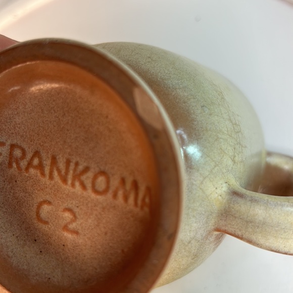 Frankoma Pottery Footed Cream Mug C2 Set of Three - Picture 11 of 11